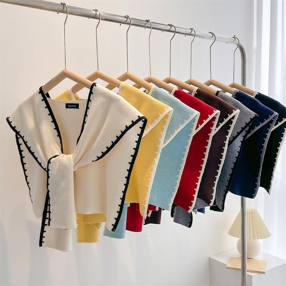 7246 Knitted Shawl Wraps For Women Chic Sweater Cardigan Cashmere Scarf - Picture 5 of 9